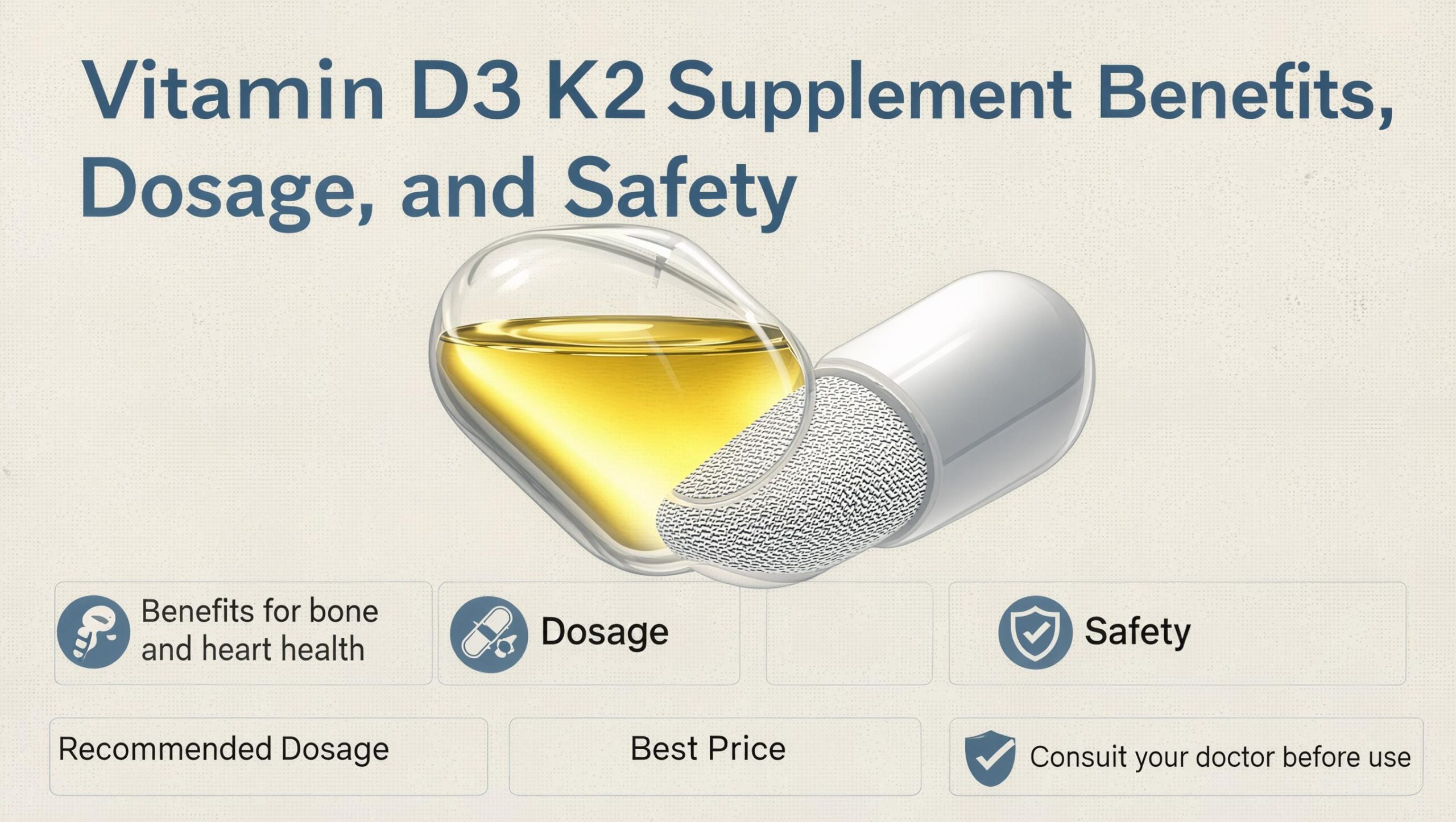 Vitamin D3 K2 Supplement Benefits, Dosage, and Safety